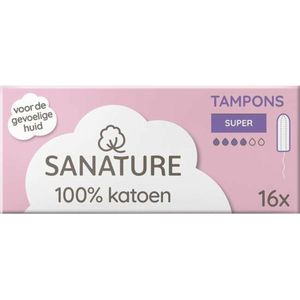 Sanature - Tampons Super - 100% katoen - 16 stuks