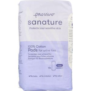 Sanature Pro Vivo 100% Katoenen Incontinentieverband Super 12 stuks