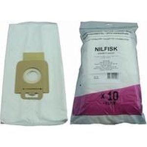 Nilfisk 107412688 microvezel stofzuigerzakken 10 zakken + 1 filter (123schoon huismerk)