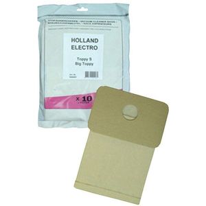 Holland Electro Toppy S/Big Toppy papieren stofzuigerzakken 10 zakken + 1 filter (123schoon huismerk)