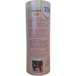 Natura Oorkaarsen met Ontspannende en Verwarmende Kruiden (nr. 2) - 10 stuks