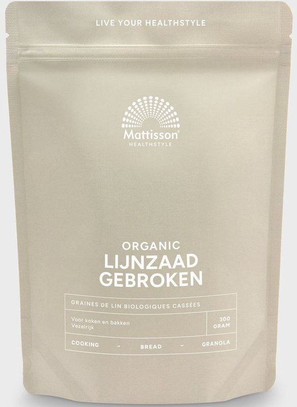 Mattisson - Gebroken Lijnzaad - 400g - Natuurlijke Voeding