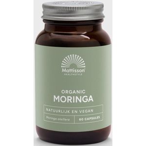 Mattisson - Biologisch Moringa Blad 400mg - Moringa Oleifera Voedingssupplement - 60 Capsules