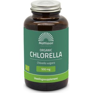 Mattisson - Biologische Chlorella 500mg - Groene Eencellige Zoetwateralg - Voedingssupplement - 240 Tabletten