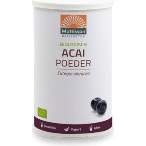 Mattisson - Biologische Acai Poeder - Bron van Vezels en Vitamine A - 125 Gram