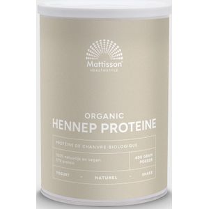 Mattisson - Biologische Hennep Proteïne Poeder - Vegan Eiwitpoeder - 57% Proteïne - 400 Gram