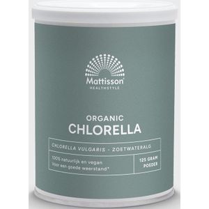 Mattisson - Biologisch Chlorella Poeder - Zoetwateralg - 125 Gram