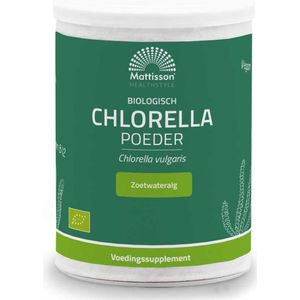 Mattisson - Biologisch Chlorella Poeder - Zoetwateralg - 125 Gram