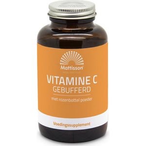 Mattisson - Vitamine C Gebufferd 1000 mg - Vitamine C met Magnesium & Rozenbottelpoeder - 90 Capsules