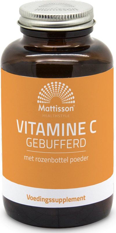 Mattisson - Vitamine C Gebufferd 1000 mg - Vitamine C met Magnesium & Rozenbottelpoeder - 90 Capsules