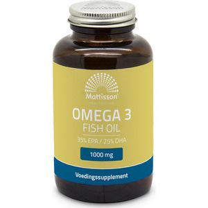 Mattisson - Omega 3 Visolie - 35% EPA 25% DHA - Vitamine E - Supplement - 90 Capsules