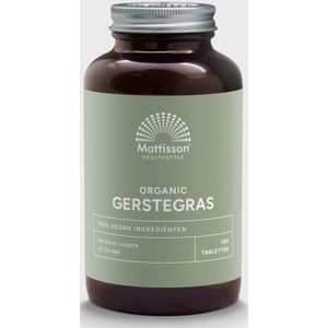 Mattisson Bio tarwegras wheatgrass tabletten raw 400mg bio 350 tabletten