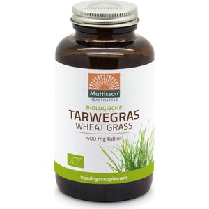 Mattisson Bio tarwegras wheatgrass tabletten raw 400mg bio 350 tabletten