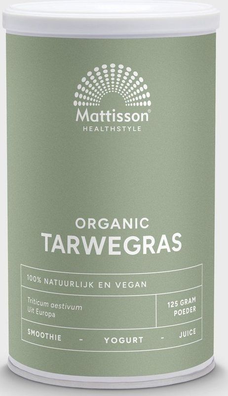 Mattisson Tarwegras wheatgrass poeder raw bio 125 gram