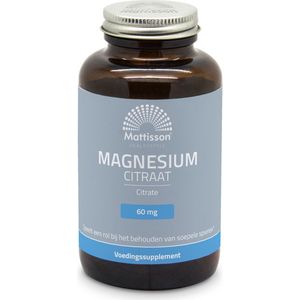 Mattisson - Magnesium Citraat 400 mg - Vegan Voedingssupplement - 180 Capsules