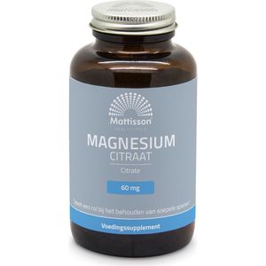 Mattisson Active magnesium citraat 400mg 180 Vegetarische capsules