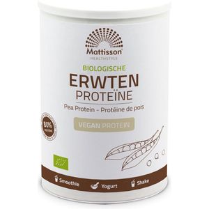Mattisson - Biologische Erwten Proteïne Poeder - 80% Eiwitgehalte - Vegan Eiwit Supplement - 350 Gram