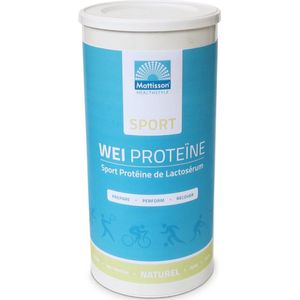 Mattisson - Wei Proteïne Poeder - 80% Eiwit - Wei Concentraat zonder Toevoegingen - Naturel Smaak - 450 Gram