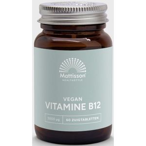 Mattisson - Vitamine B12 - 5000 mcg - Methylcobalamine - 60 Zuigtabletten