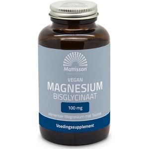 Mattisson Magnesium bisglycinaat 100 mg taurine 90 tabletten