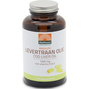 Mattisson - Levertraan Olie 1000mg - Visolie Omega 3 - 120 Capsules