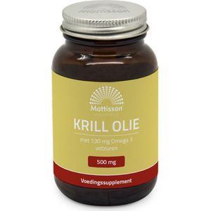 Mattisson - Krill Olie 500mg - Omega 3 - Voedingssupplement - 60 Capsules