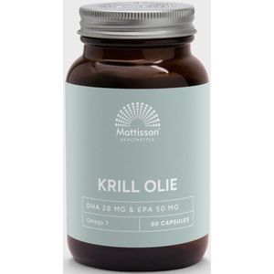 Mattisson - Krill Olie 500mg - Omega 3 - Voedingssupplement - 60 Capsules