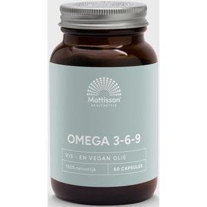 Mattisson - Omega 3 6 9 Capsules - Visolie, Teunisbloemolie en Lijnzaadolie - Supplement - 60 capsules