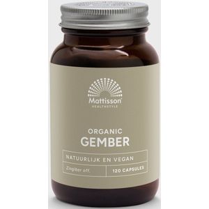 Mattisson - Biologische Gember Capsules 270mg - Biologisch & Vegan - Gember Voedingssupplement - 120 Capsules