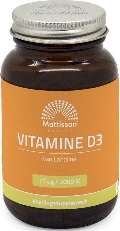Mattisson - Vitamine D3 75 mcg 3000 iu - Vitamine D Voedingssupplement - 240 Capsules