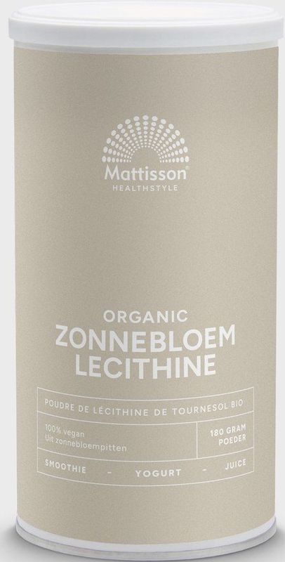 Mattisson Zonnebloem lecithine poeder bio 180 gram
