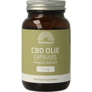 Mattisson - CBD Olie 15 mg - Cannabidiol (CBD) - In Nederland Gekweekt - 60 Capsules