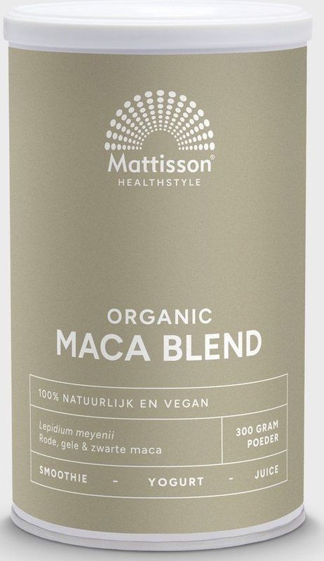 Mattisson - Biologische Maca Poeder Blend - Rode, Gele & Zwarte Maca - 300 Gram