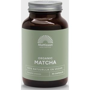 Mattisson - Biologische Matcha 500mg - Groene Thee Matcha Poeder Capsules - 90 Capsules