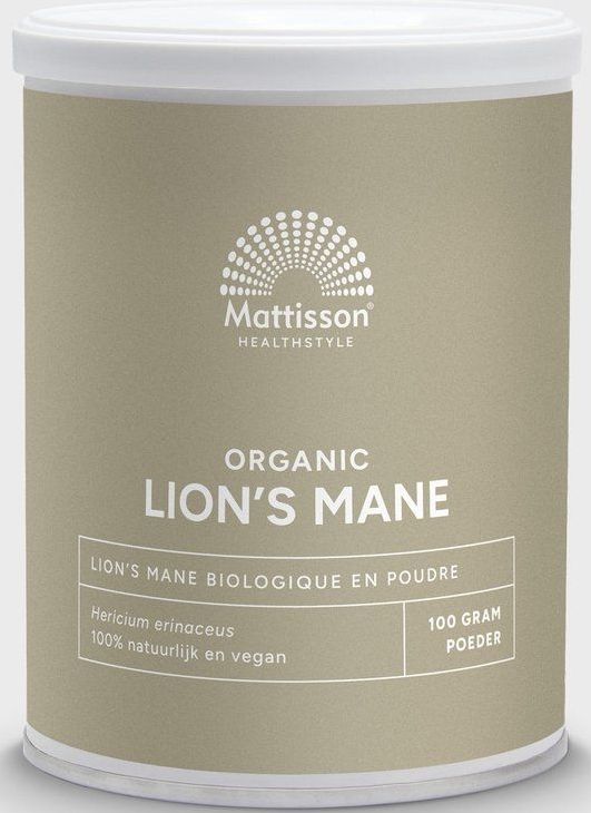 Mattisson Lions mane poeder bio - lion's mane 100 gram