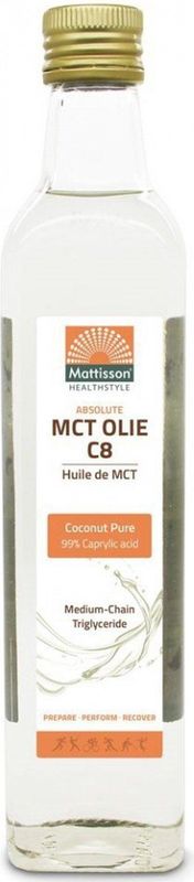 Mattisson MCT olie C8 - coconut pure - 99% caprylic acid 250 Milliliter