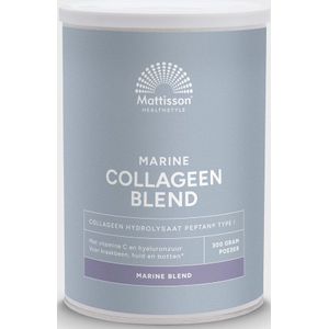 Mattisson - Marine Collageen Poeder Peptan Blend - Collageen Hydrolysaat met Vitamine C & Hyaluronzuur - 300 Gram
