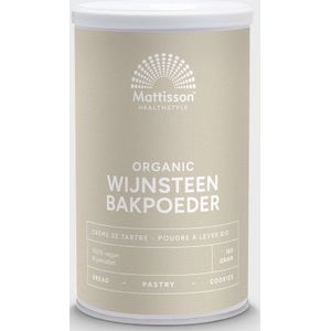 Wijnsteenbakpoeder - Wit - Glutenvrij - Natuurlijke Bakpoeder