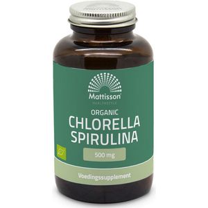 Mattisson - Biologische Spirulina Chlorella Tabletten 500mg - Vegan & Biologisch - 240 Tabletten