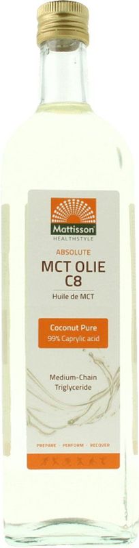 Mattisson MCT olie C8 - coconut pure - 99% caprylic acid 1 liter
