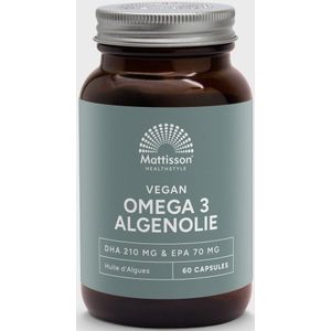 Mattisson Vegan omega-3 algenolie DHA 210mg EPA 70mg 60 Vegetarische capsules