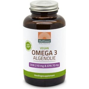 Mattisson Vegan omega-3 algenolie DHA 210mg EPA 70mg 120 Vegetarische capsules