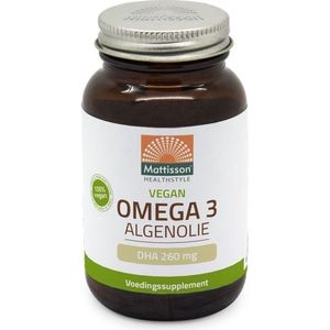 Mattisson Vegan omega-3 algenolie DHA 260mg 60 Vegetarische capsules