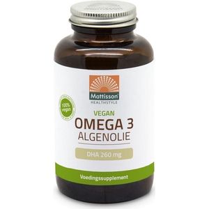 Mattisson Vegan omega-3 algenolie DHA 260mg 120 Vegetarische capsules