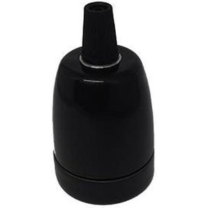 Lamphouder E27 - Zwart - Porselein