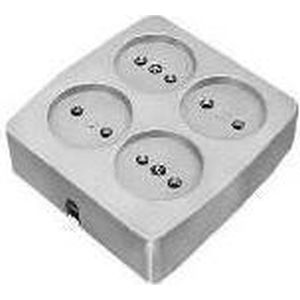 Martin Kaiser - Tafelcontactdoos - Wit - 4 Voudig - Vierkant