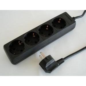 Martin Kaiser - Tafelcontactdoos - Zwart - 4 Voudig - Langwerpig