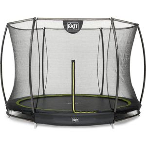 EXIT Silhouette inground trampoline ø244cm met veiligheidsnet - zwart