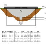 EXIT Silhouette inground trampoline ø305cm met veiligheidsn