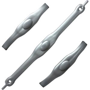 SHOEPS - XL Elastische Veters - Zilver - 8 Stuks - Sterk Silicone